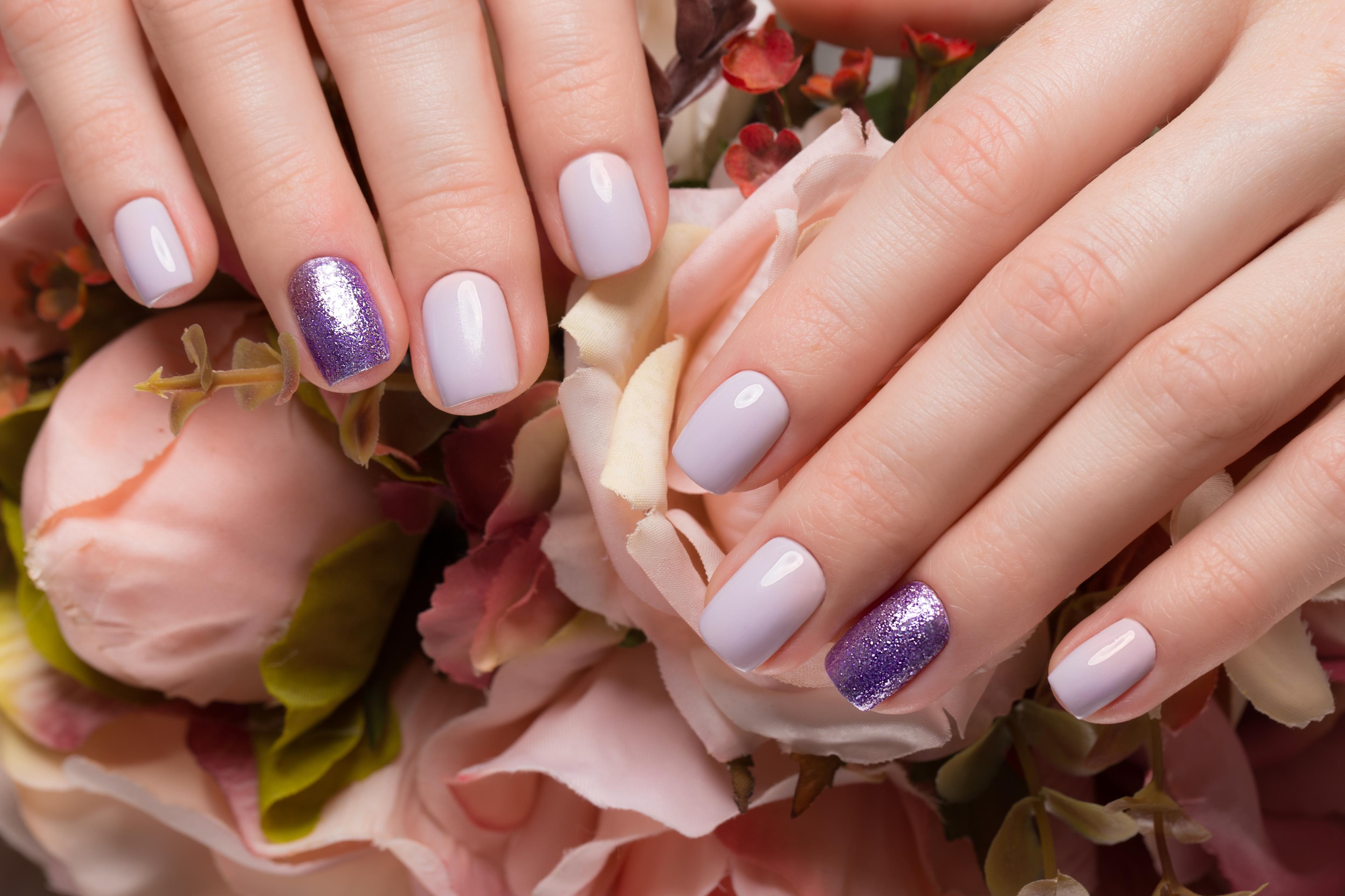 Manicure with floral accents at Lumora Belle Beauty, Loughborough